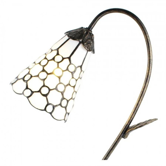 Klassieke Tiffany tafellamp, Tafellampen, Kristal, Glas, Wit (foto 4 van 5)