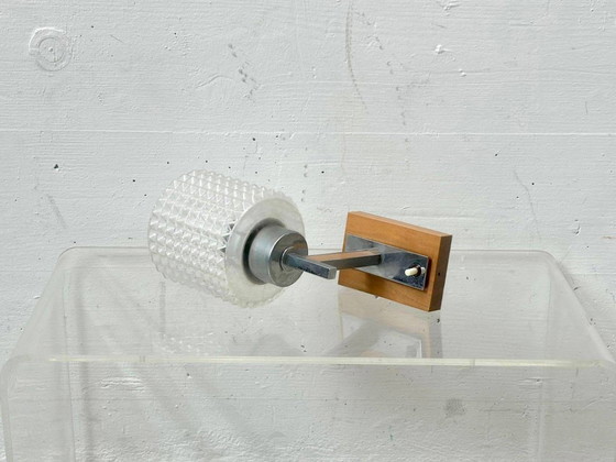 Apliques de pared de mediados de siglo, fabricados en vidrio texturizado, década de 1970. – Glass (photo 11 of 13)