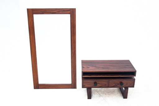 Commode avec miroir, design danois, années 1960