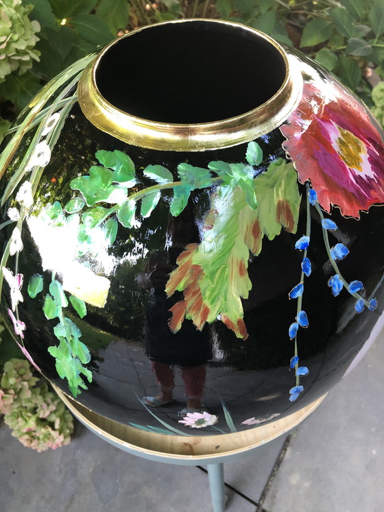 Image 1 of Vibe Art Hand-Painted Vase New!