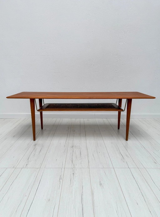 Vintage FD 516 Teakhouten salontafel van Peter Hvidt & Orla Mølgaard-Nielsen voor Frankrijk & Daverkosen, Deens Modern, jaren 19