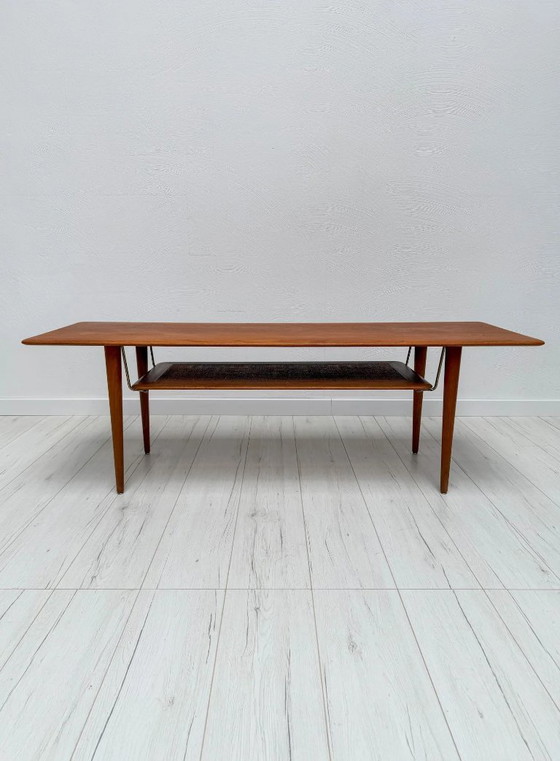Image 1 of Vintage FD 516 Teakhouten salontafel van Peter Hvidt & Orla Mølgaard-Nielsen voor Frankrijk & Daverkosen, Deens Modern, jaren 19