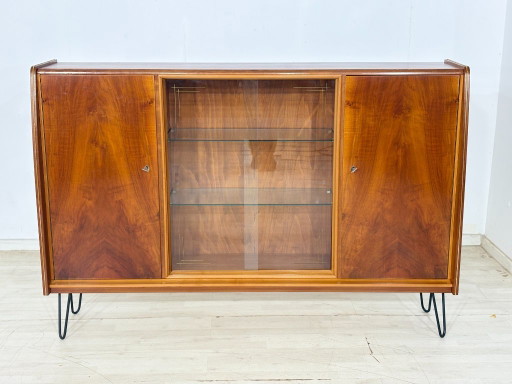 Mid-Century Highboard / Vintag Sideboard / Vitrine / Wohnzimmerschrank – 60er Jahre