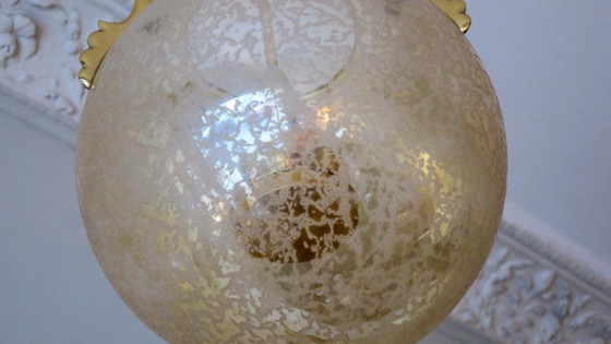 Lampada a sospensione Doria Leuchten in vetro smerigliato e ottone, anni '70 – Lampade a sospensione, Glass (photo 4 of 12)