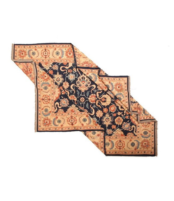 Tapis kilim Sumak tissé à la main 357x273 cm, Laine, Beige (photo 3 sur 9)