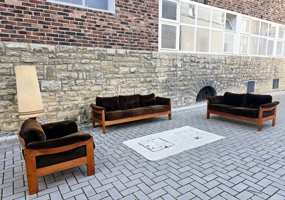 Image 1 of Niels Eilersen jaren 60 bankenset, mid-century jaren 70 zitgroep, suite, bankstel, fauteuils, banken