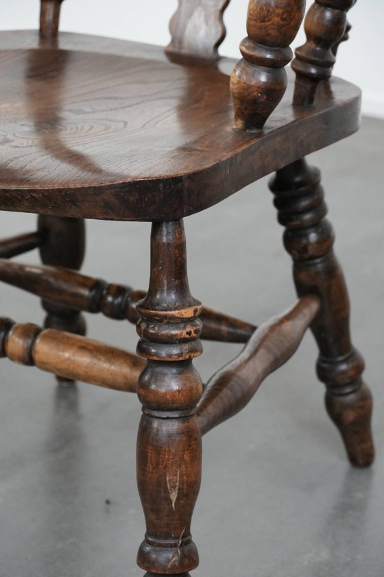 Image 1 of 2 sedie Windsor antiche inglesi con schienale alto del XVIII secolo