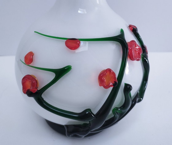 Vaso vintage in pasta di vetro con decoro vegetale giapponese – Vasi (photo 9 of 12)