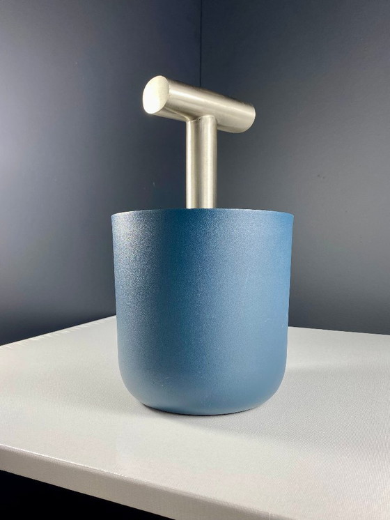 Image 1 of Cesta portátil XLBoom - Portalápices - Organizador de escritorio - Acero inoxidable - Azul