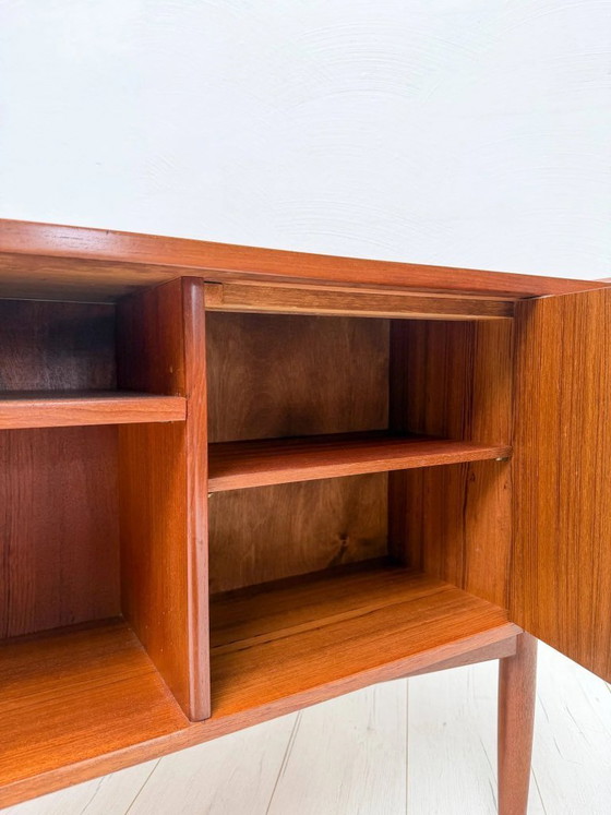 Image 1 of Vintage Deens Teakhouten schrijfbureau van Arne Vodder voor H.P. Hansen, jaren zestig