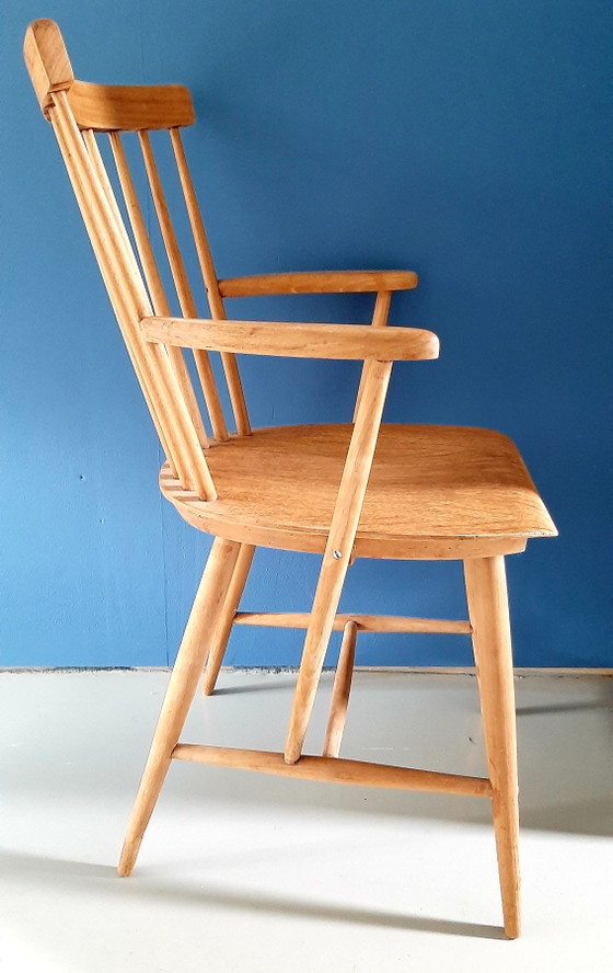 Midcentury spijlenstoel jaren '60 Pastoe – Stoelen / fauteuils, Wood (photo 4 of 24)