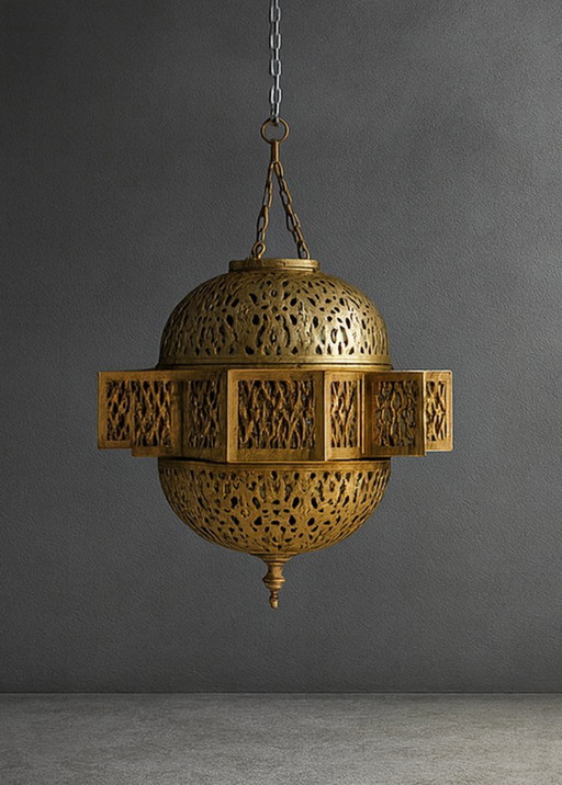 Lampada a sospensione in filigrana orientale fatta a mano