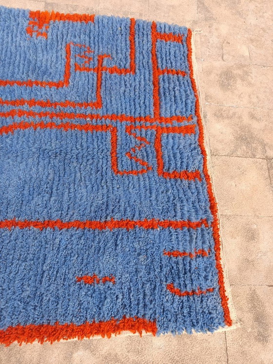 Alfombra azul y naranja de 2,4 x 1,6 m. – Wool (photo 4 of 6)