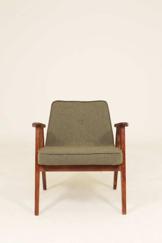 Image 1 of Coppia di poltrone lounge vintage con rivestimento in treccia verde, poltrone restaurate