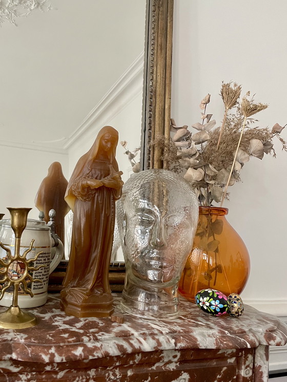 Image 1 of Vintage glazen paspop hoofd