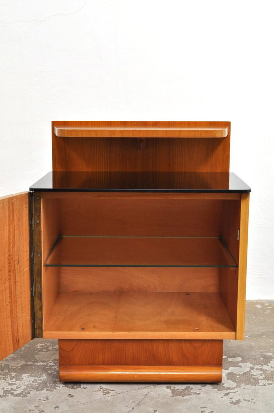 Comodini Art Déco Jindrich Halabala, anni '40 – Glass, Wood (photo 10 of 13)