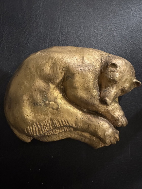 Image 1 of Sculpture ours couché bronze Dacla Seailles