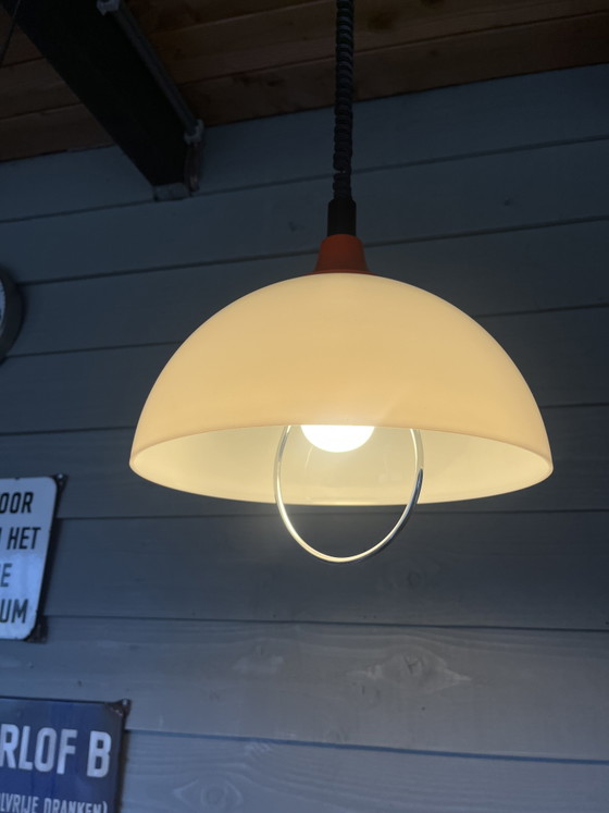 Vintage Italiaanse Space Age Pendel Hanglamp Met Origineel Fratelli Giannelli Pendel Systeem, – Hanglampen (photo 2 of 10)