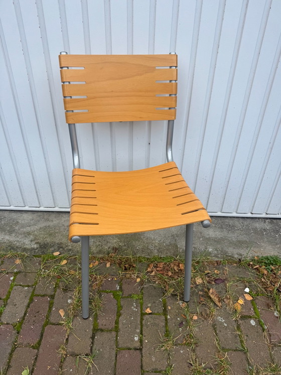 8x Harvink, Ruud Jan Koppe Sillas de comedor, Metal, Madera, Marrón (foto 5 de 5)