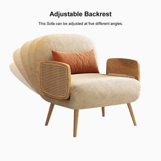 HOMARY fauteuil/slaapbank – Rotan, Textiel (photo 3 of 5)