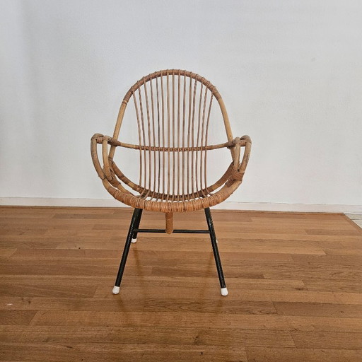 Silla de ratán vintage