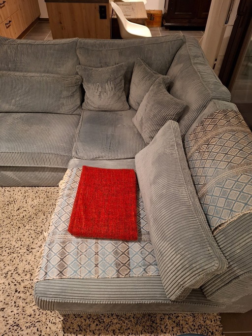 Corduroy corner sofa