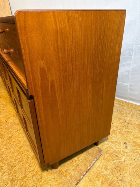 Image 1 of Mid Century Retro Vintage Teak Sideboard by Nathan (Circa 1960–1970)  A stylish and highly versatile mid century modern teak sid