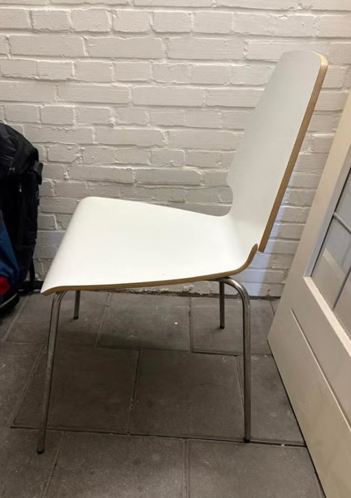 4 sillas witte stoelen / blancas Ikea Vilmar 