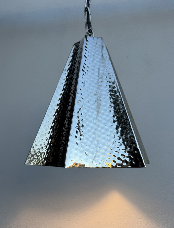 Lampada a Sospensione Moderna in Metallo Cromato Martellato – Lampade a sospensione, Chrome (photo 5 of 14)