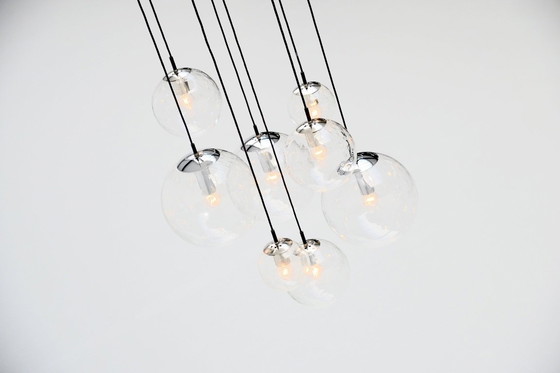 Image 1 of Lámpara de araña Raak con forma de globos de gotas de lluvia Holanda 1975