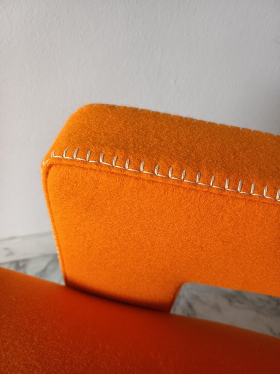Image 1 of Fauteuil CASSINA Utrecht 637 en Laine Kvadrat Orange 13L par Gerrit Thomas Rietveld