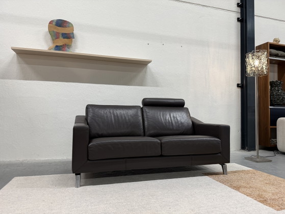 Image 1 of Leolux Antonia 2,5-Sitzer-Sofa, braunes Leder