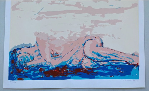 Henk van Vessem (1939) - Reclining Nude