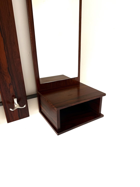 Image 1 of Vintage XL Rosewood wandkapstok ‘60