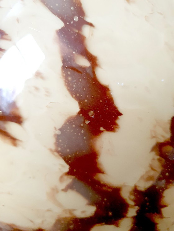 Image 1 of Art Deco vintage pendant lamp made of marbled glass