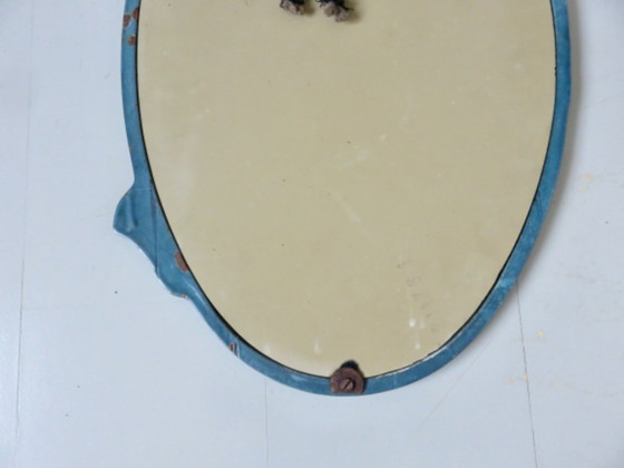 Image 1 of Art Nouveau mirror in enameled cast iron in the style of Hector Guimard