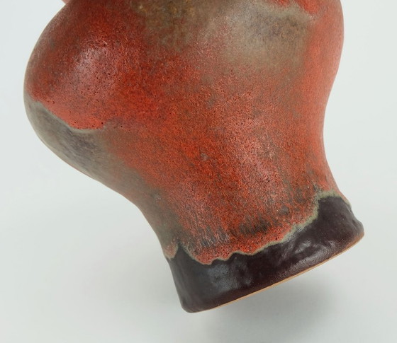 Image 1 of Carstens Tönnishof Vase Modell Nr. 0875-18 Gerda Heuckeroth verschiedene Orange- und Brauntöne