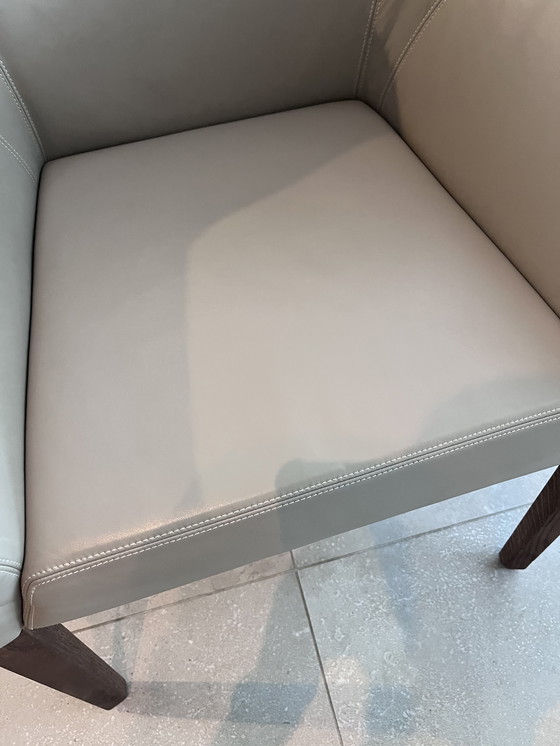 Image 1 of 6 Leolux Pyrite dining chairs in smooth leather perfect condition