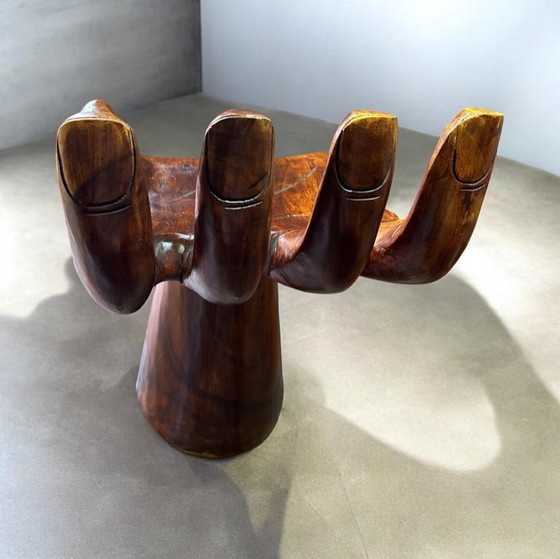 Pedro Friedeberg "Hand Chair" Design hand chair sculpture – Stools, Wood (photo 22 of 22)