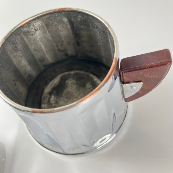 Image 1 of Set da caffè vintage in metallo cromato e bachelite, anni '40/'50