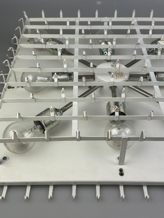 Image 1 of Lampadario da soffitto anni '60-'70 di Doria Leuchten Germania Vetro ghiaccio