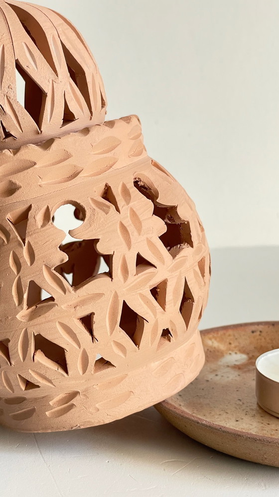 Image 1 of Candelabro de terracota hecho a mano