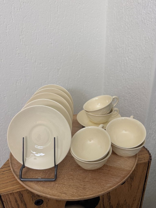 Stunning Vintage: set of 6x Balmoral Castle "Staffordshire flatback" cup and saucer