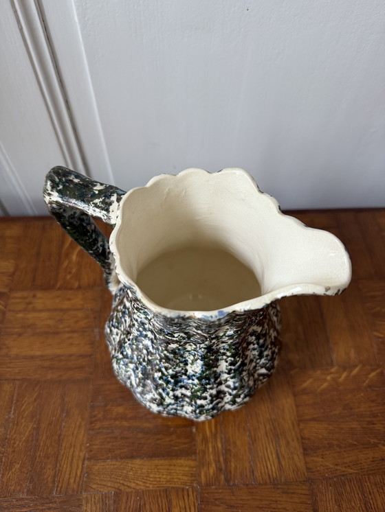 Image 1 of Decanter / brocca d'acqua verde e blu maculata