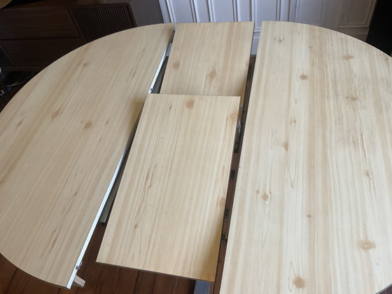 Image 1 of 70's Dining Table with Extendable Leaf