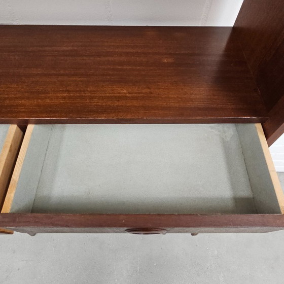 Image 1 of Vintage wall cupboard sideboard with glass doors