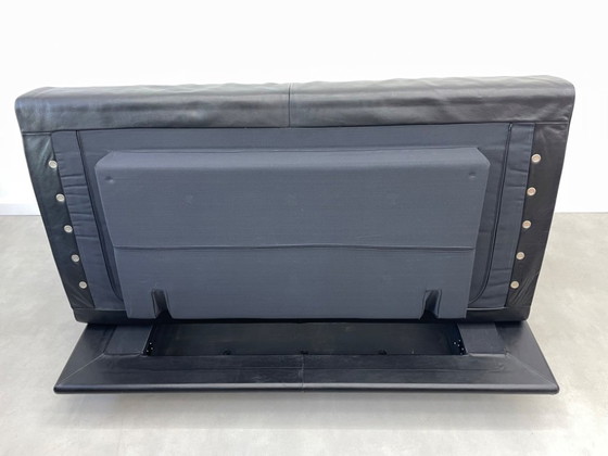 Image 1 of Minimalist Vintage Design Sofa (black leather)
