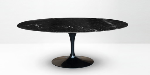 Tavolo da pranzo ovale originale Knoll Tulip 244x137 Nero Marquina in OTTIME CONDIZIONI!! Eero Saarinen (photo 2 of 15)