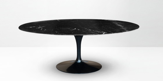 Tavolo da pranzo ovale originale Knoll Tulip 244x137 Nero Marquina In ottime condizioni!! Eero Saarinen (photo 2 of 15)