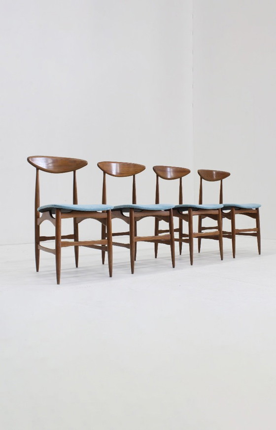 Image 1 of Sedie da sala da pranzo italiane vintage di metà secolo, anni '60, set di 4